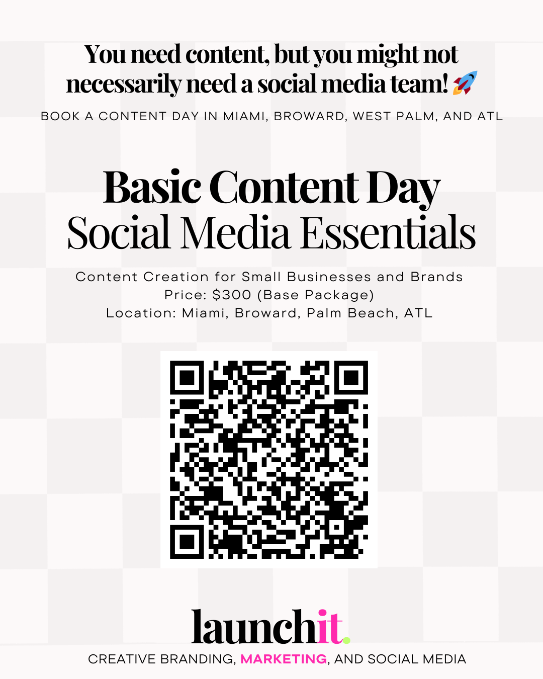 Basic Content Day – Social Media Essentials ($300)