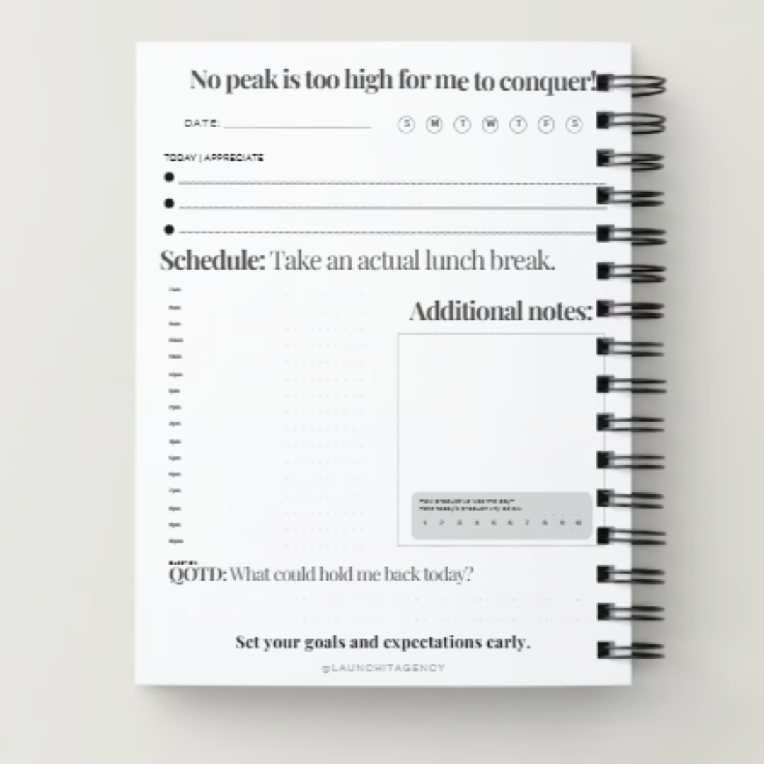 The Intentional Founder Journal — 160-Page Daily Mindset, Productivity & Affirmation Planner (Physical Edition)