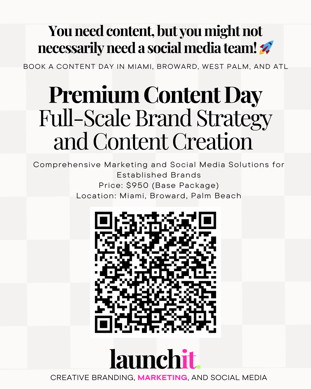 Premium Content Day – Full-Scale Brand Strategy and Content Creation ($950)