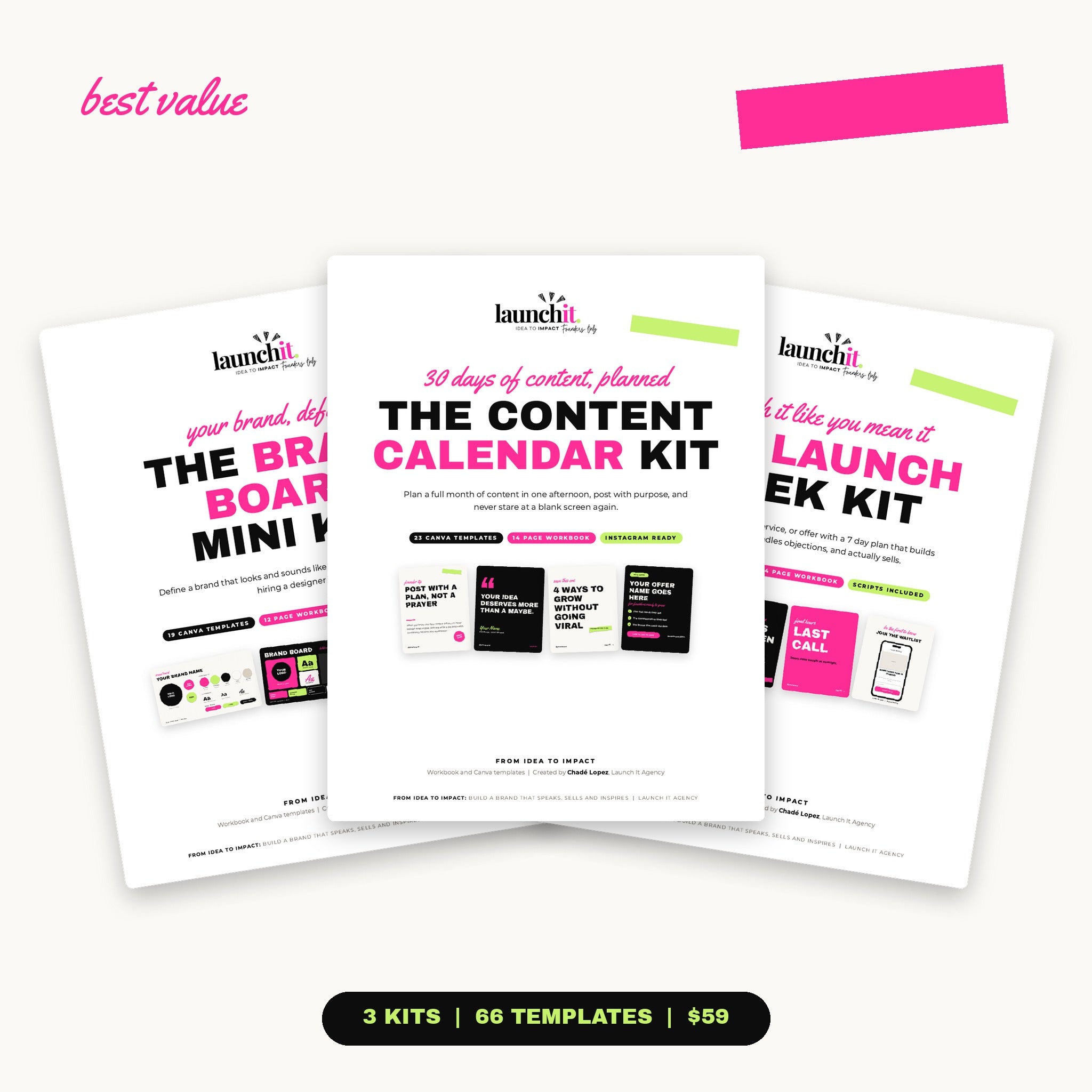 The Founder Starter Trio Shopify product photograph