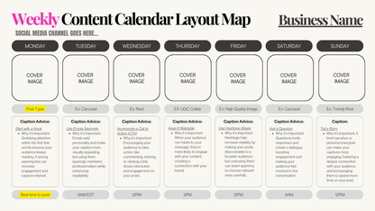 Free Weekly Content Calendar Template