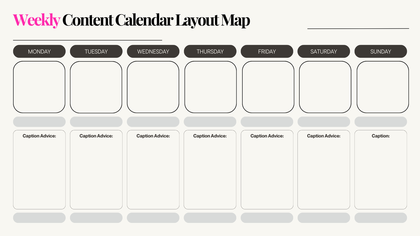 Free Weekly Content Calendar Template