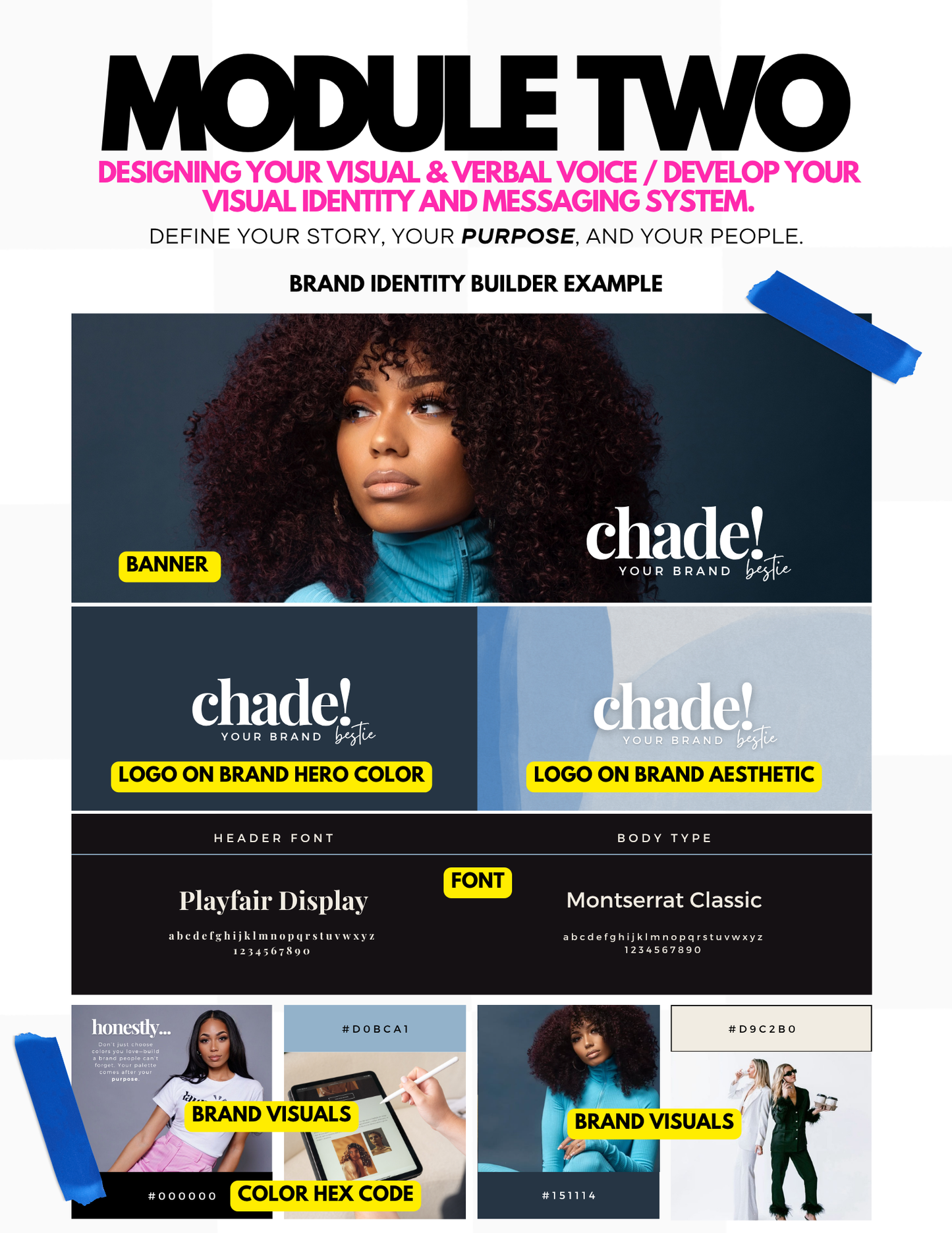 Digital Workbook & Templates: DIY Branding & Social Media Strategy Course for Founders