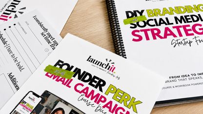Digital Workbook & Templates: DIY Branding & Social Media Strategy Course for Founders