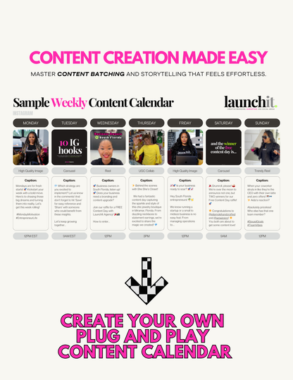 Free One-Week Social Media Calendar — Plug-and-Play Content Planner for Founders (Digital Download + Canva Template)